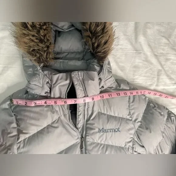Marmot Montreal Women's 700 Down Puffer Coat - Glacier Grey | Size M - Picture 5 of 13